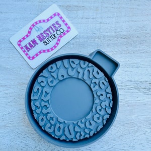 Leopard Circle Car Freshie Silicone mold, Molds for Freshies, Aroma Beads Mold, Silicone Freshie Mold, Animal Print