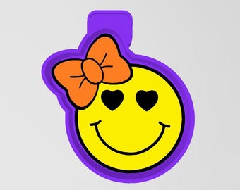 Smiley with Bow  Summer,  full size Molds for Freshies, Aroma Beads Mold, Silicone Freshie Mold, Best Seller