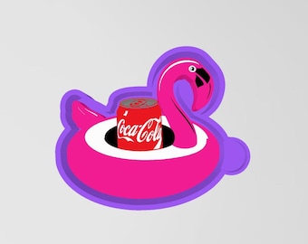 Flamingo Soda Summer,  full size Molds for Freshies, Aroma Beads Mold, Silicone Freshie Mold, Best Seller