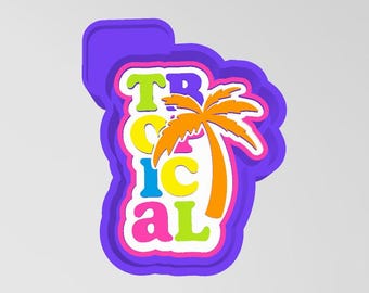 Tropical , Summer,  full size Molds for Freshies, Aroma Beads Mold, Silicone Freshie Mold, Best Seller