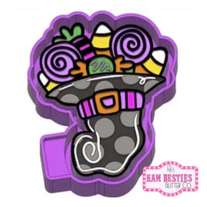 Loads of Candy Witch Hat Car Freshie Silicone mold, Molds for Freshies, Aroma Beads Mold, Silicone Freshie Mold, Halloween, Candy