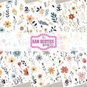 Boho Serie 1 Blumen Retro Gedruckt Gemusterte Vinyl Permanent Klebefolie Gemusterte Vinyl Blätter Tumbler Wrap, Vintage DIY Vinyl Cricut