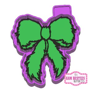 Green Bow Car Freshie Silicone mold, Molds for Freshies, Aroma Beads Mold, Silicone Freshie Mold, Christmas, Christmas Molds, Bows