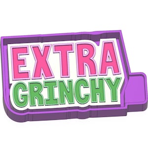 Extra Grinchy Freshie Mold - Fun Holiday Silicone Mold for DIY Car Freshies, Wax Melts & Aromatherapy Crafts - Christmas Grinch Theme