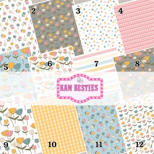 Boho Floral Frühling gedruckt gemusterte Vinyl permanent klebende gemusterte Vinylblätter Tumbler Wrap, Blumen, Pastell, DIY Vinyl Cricut
