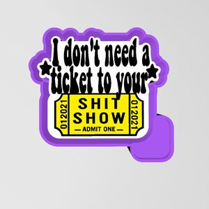 Humor Ticket  Freshie Silicone mold, Molds for Freshies, Aroma Beads Mold, Silicone Freshie Mold, Inspirational