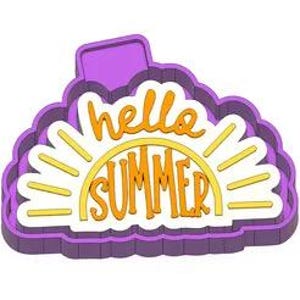 Hej Sommar Bil Freshie Silikongjutform, Formar för Freshies, Arompärlform, Silikon Freshie-form, Retroform