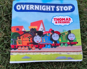 Thomas el tren Overnight Stop tela libro de bebé hecho a mano