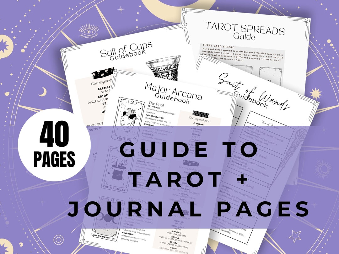 Tarot Cheat Sheet Printable, Printable Tarot Guide, Tarot Journal ...