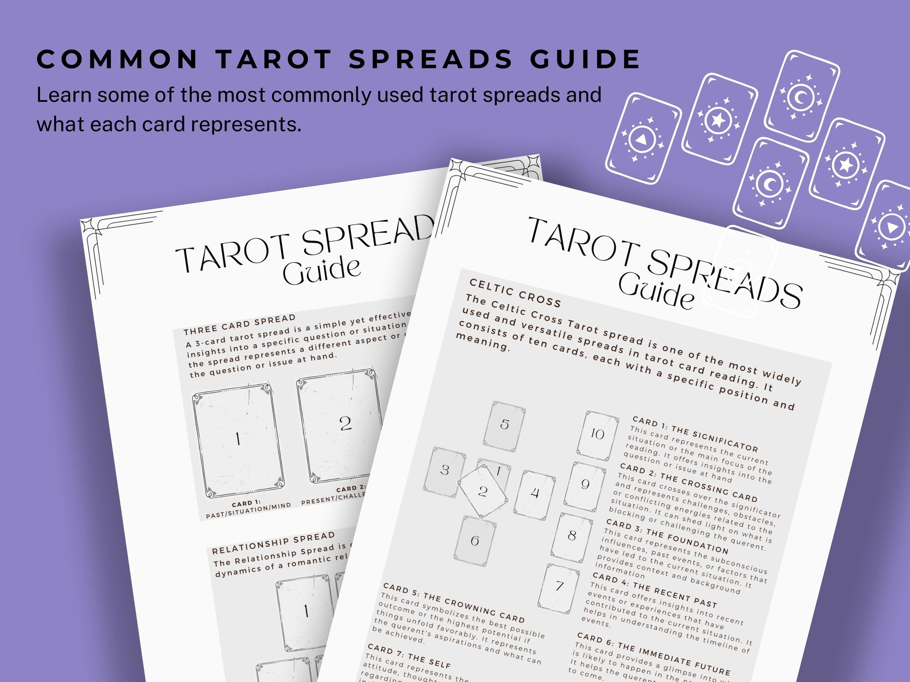 Tarot Cheat Sheet Printable, Printable Tarot Guide, Tarot Journal ...