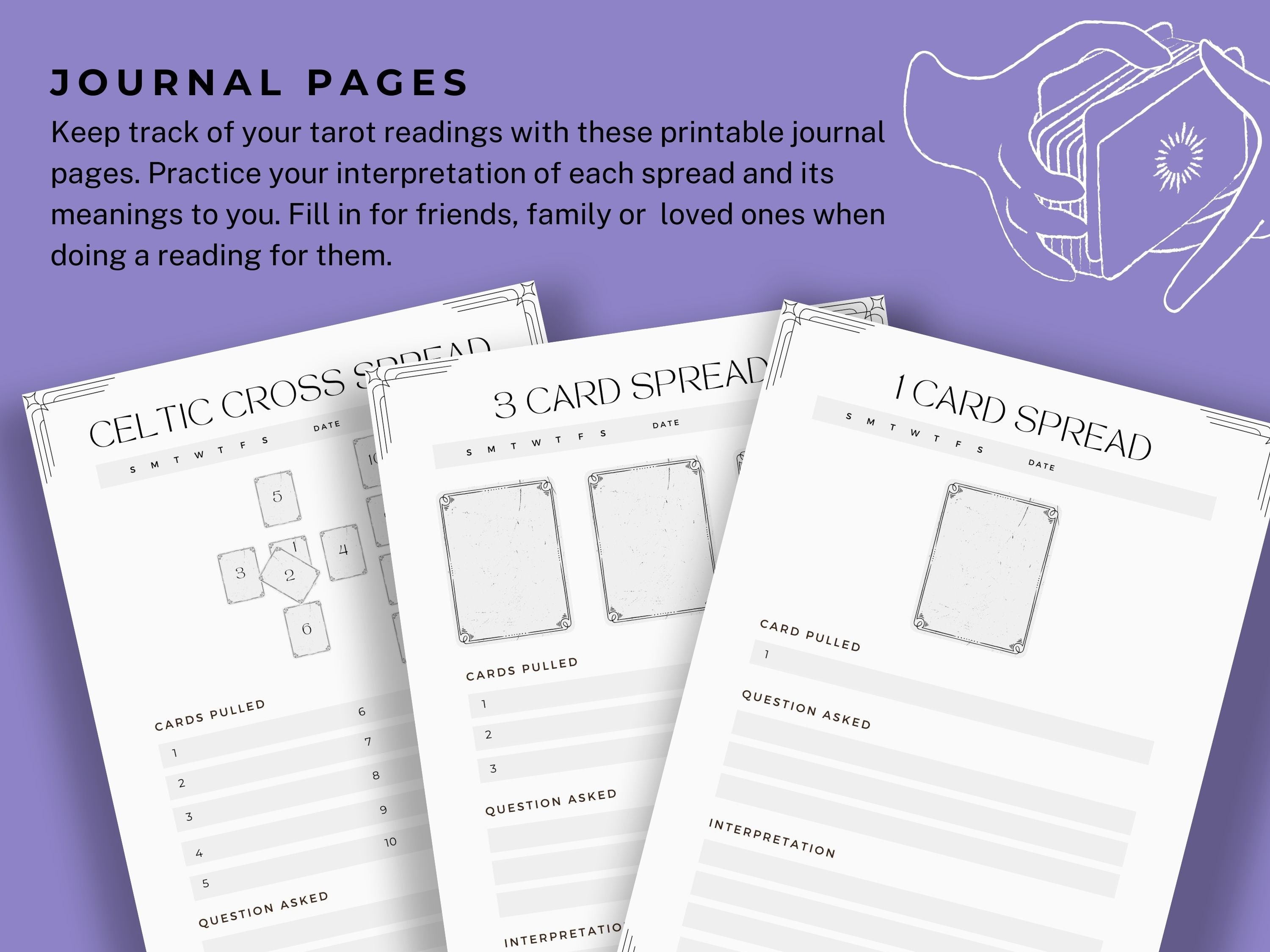 Tarot Cheat Sheet Printable, Printable Tarot Guide, Tarot Journal ...