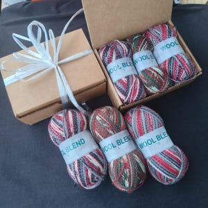 Christmas set of sock yarn with lurex 300g