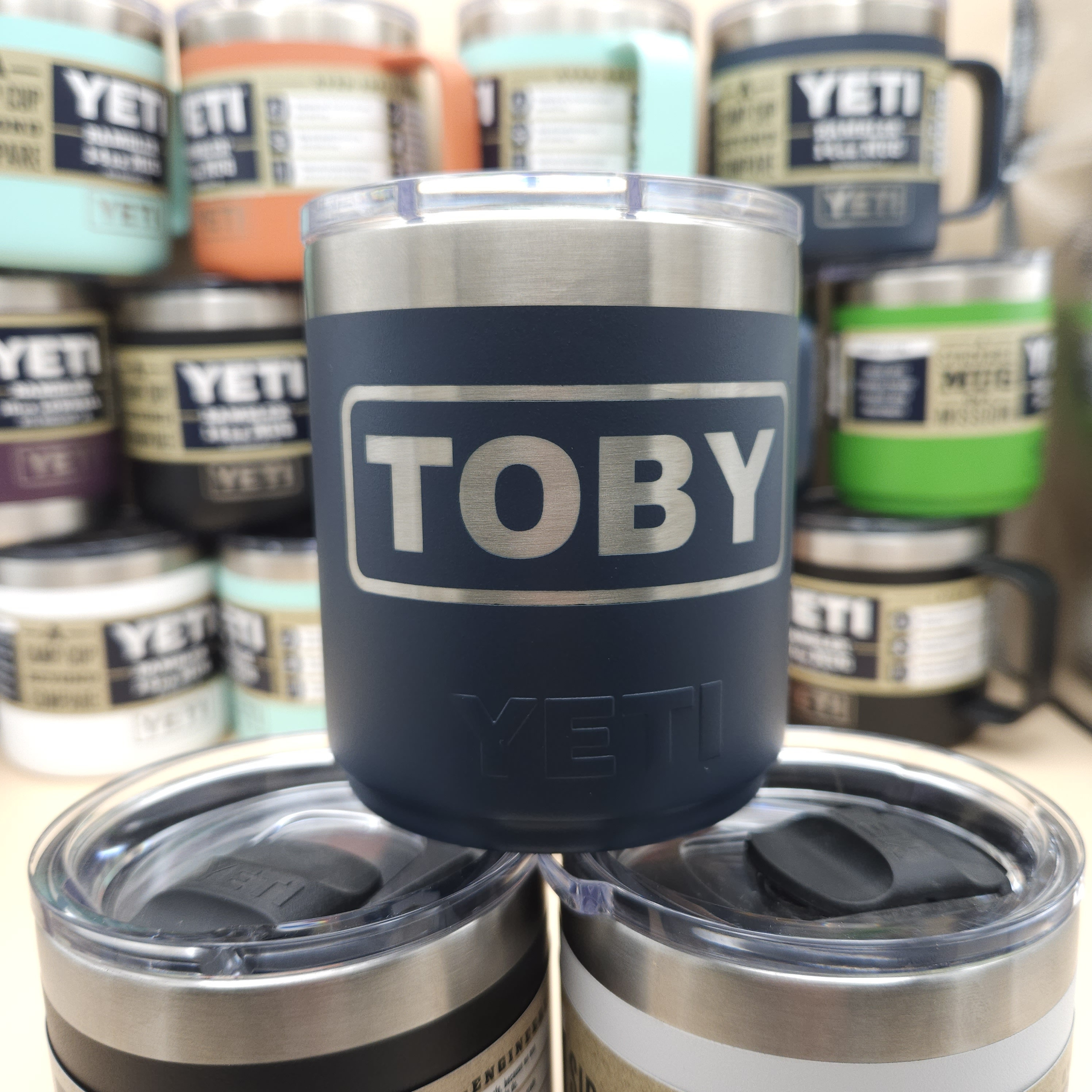 YETI Rambler 10 Oz Lowball - Navy - Creative Gardens