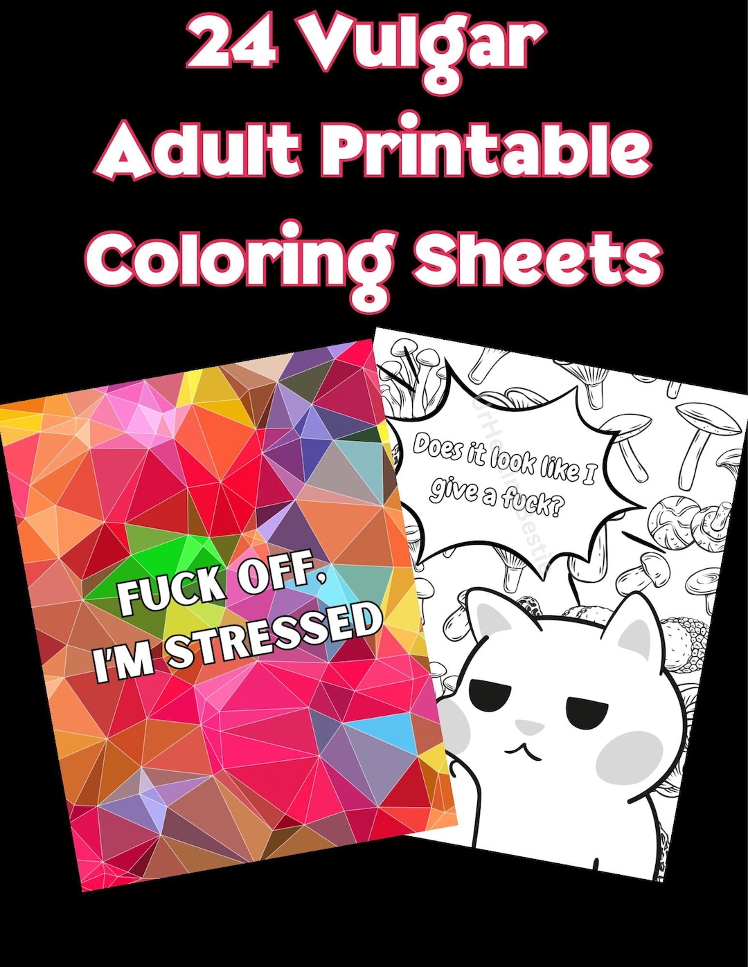 Vulgar Adult Printable Coloring Pages - Digital E-file Download - Funny ...