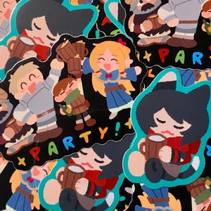Dungeon Meshi party stickers