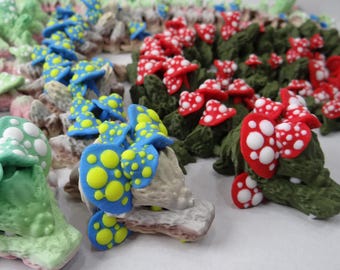 3D Printed Articulating Mushroom Dragon – Poseable Forest Fantasy Figure