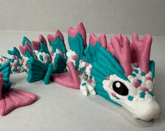 3D Printed Articulating Baby Koi Fish Dragon – Fantasy Display Collectible