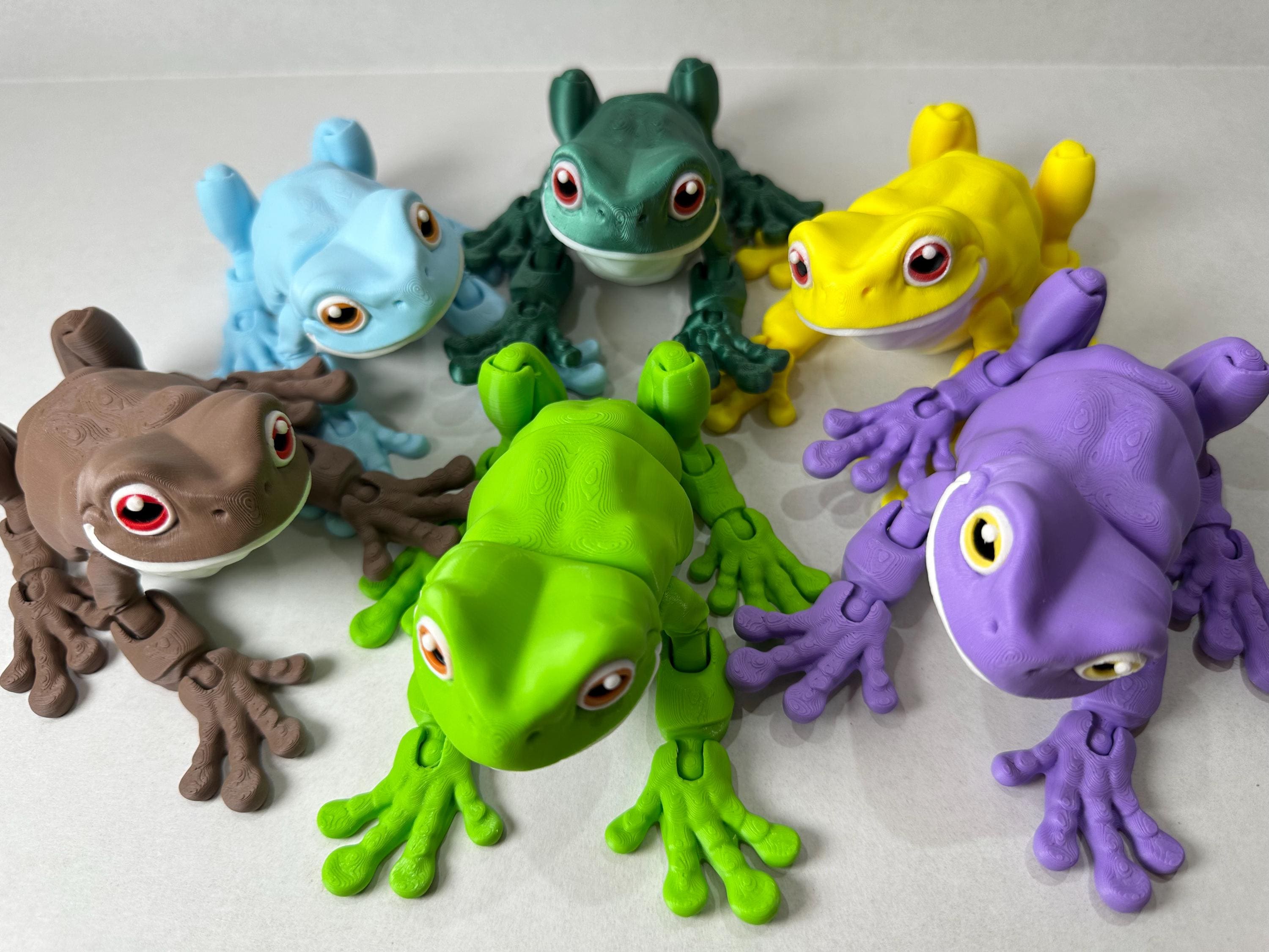 Articulating White's Tree Frog 3D Printed Fidget - Etsy