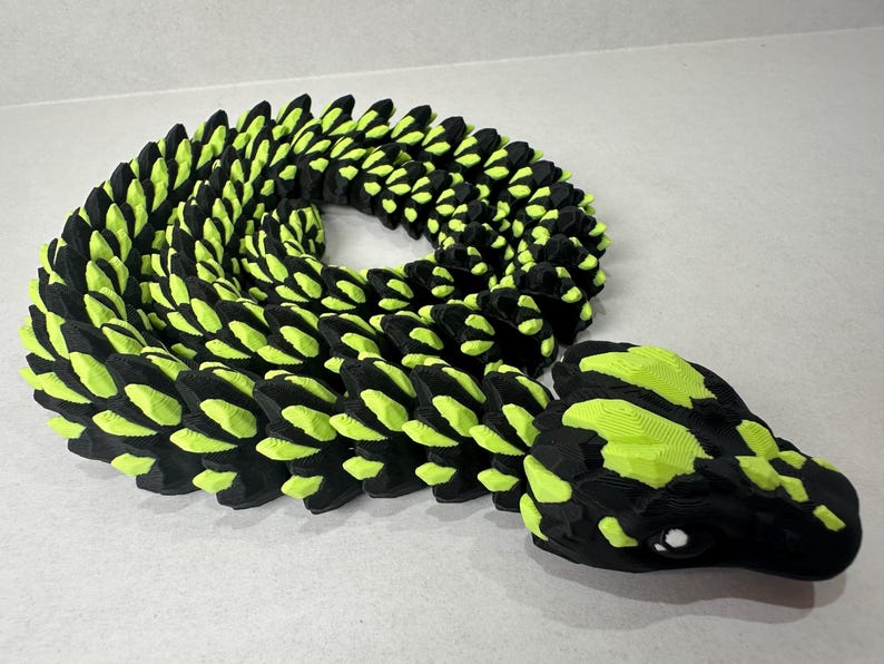 3D Printed Articulating Crystal Snake: Fantasy Decor Gift - Etsy