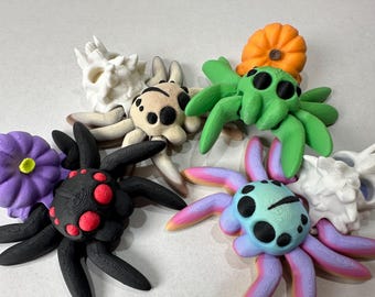 3D Printed Articulating Magnetic Halloween Spider Decorative Figurines
