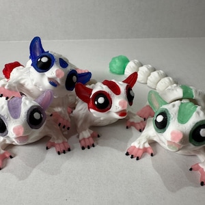 3D Articulating Sugar Glider Decorative Figurine Translucent with Magnets