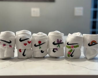 ナイキ刺繍ソックス/カスタマイズソックス - Etsy 日本