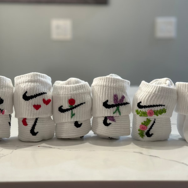 Nike embroidered socks/ customized socks