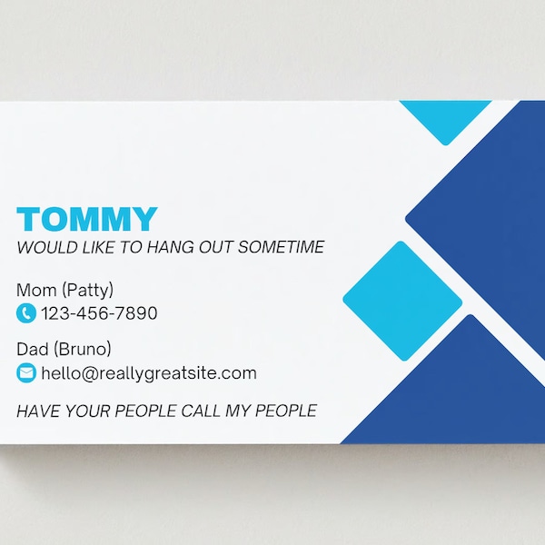 Personalized Kids Play Date Cards: Summer Camp Contact Cards