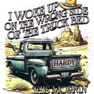Me desperté en el lado equivocado de la caja del camión, Música Country PNG Imagen Digital Solamente
