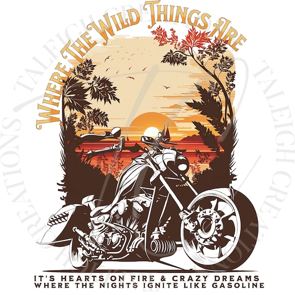 Where The Wild Things Are PNG, Western Boho PNG, Country Music PNG Digital Image Only