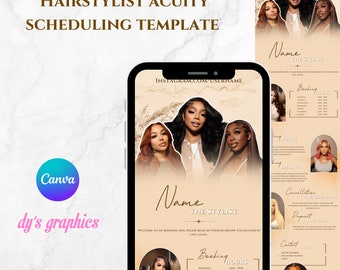Plantilla de Canva para programación de citas de estilistas