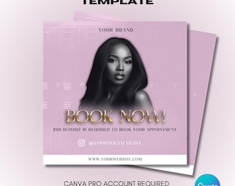 Plantilla editable de folleto "Reserva ahora", redes sociales (descarga digital)