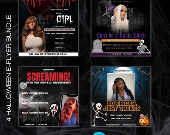 Paquete especial de belleza de Halloween de Eflyer, plantilla para hacer tú mismo (Canva)