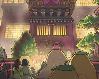 Badhuset - konsttryck 28 x 43 cm