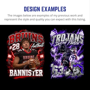 Football Dtf, Custom Player Name - Ready To Press | Sports Heat Transfer | Personalized Apparel imagem 2