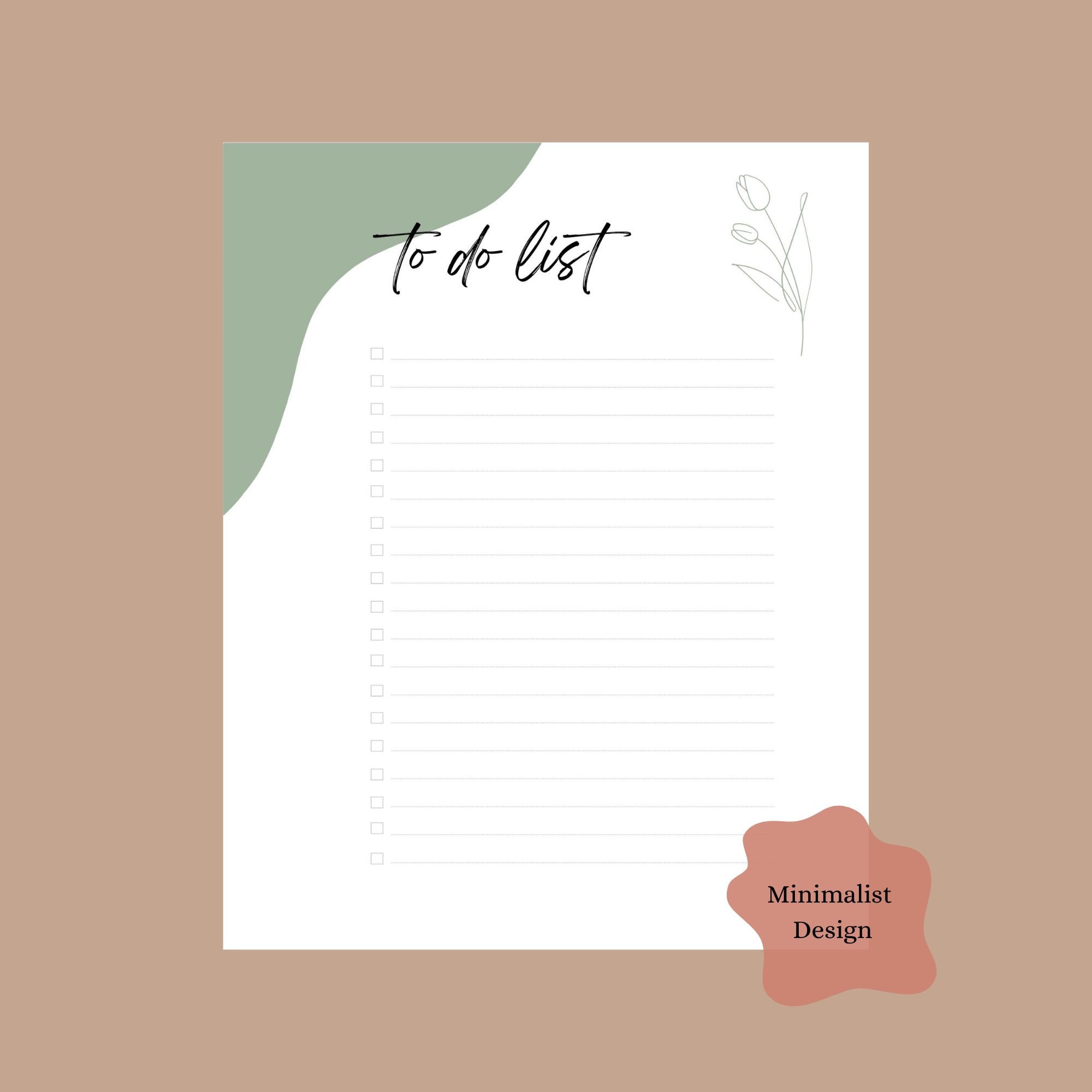 Minimal to Do List Minimalist Printable Task List - Etsy
