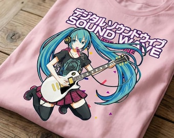 Hatsune Miku PNG - Vocaloid Guitar Art 300 DPI Digital Download