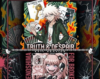Danganronpa 2 PNG Pack, Nagito Komaeda png , junko enoshima print (Digital Download)