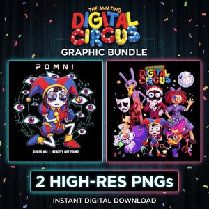tadc 2 PNG Pack, Pomni , Gangle , Caine , the amazing digital circus Graphic bundle