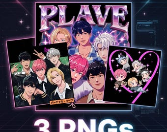 Plave VTubers 3 PNG Bundle , Kpop idols png pack , Bamby , photocard png, Bamby