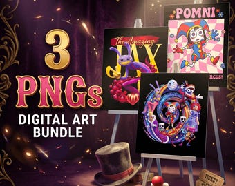 tadc 3 PNG Pack, Pomni , Gangle , Caine , the amazing digital circus Graphic bundle