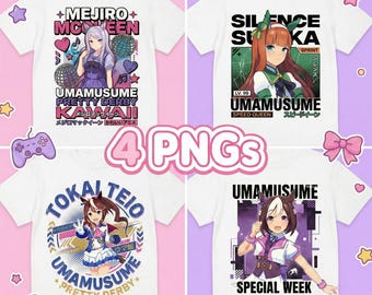 Umamusume : Pretty Derby 4 PNGs Pack, Special Week, Silence Suzuka, Tokai Teio, Maruzensky