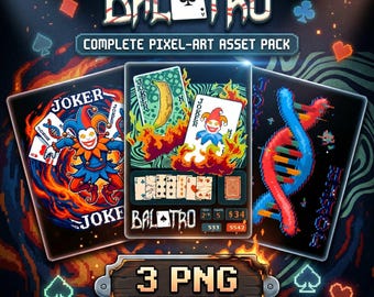 Balatro PNG Pack , Balatro graphics design , 3 png , balatro sticker , custom playing cards designs , jester graphics