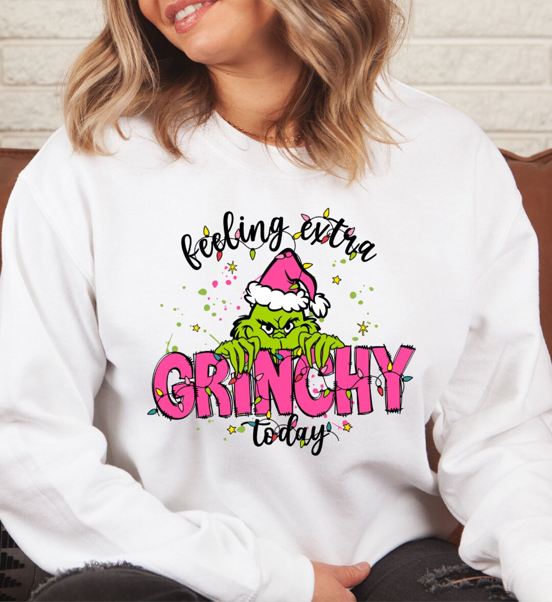 Feeling Extra Grinchy Today Christmas Sweatshirt, Grinch Sweatshirt ...