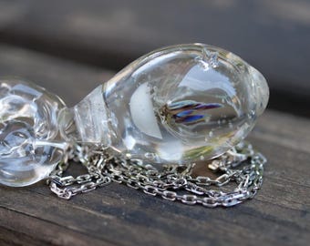 Glass jellyfish Necklace – Handmade Glass Art Fantasy Jewellery