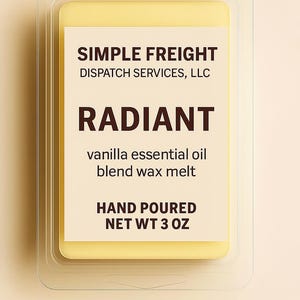 Vanilla Soy Wax Melt; Lighty Calming Scent, Handcrafted, Spa, Meditation, Aromatherapy Inspiration, Unscented Available