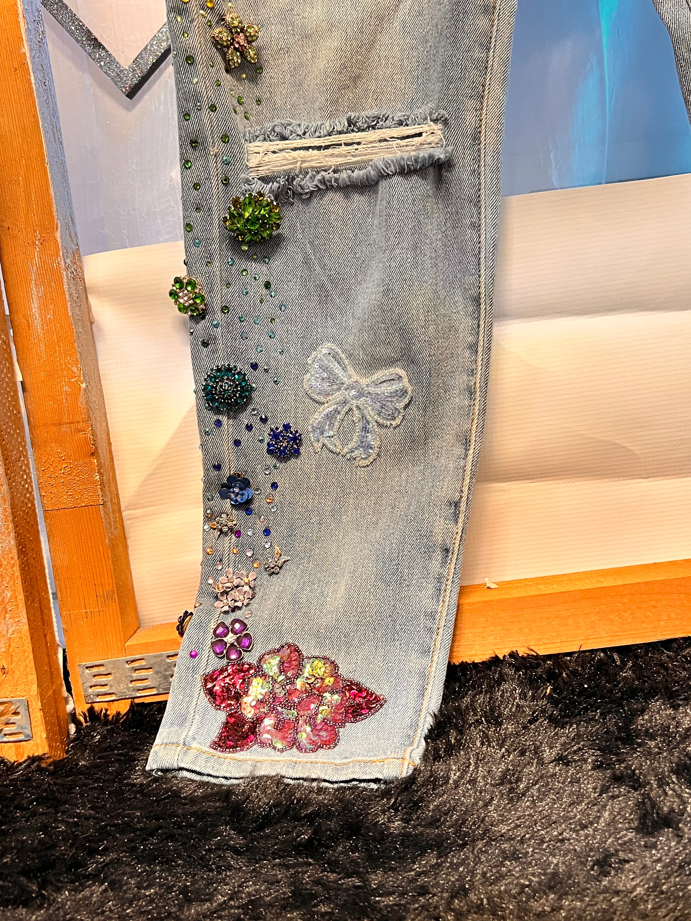 Crystal Cascade Jeans