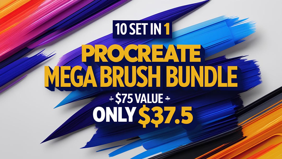Mega Bundle for Procreate, Procreate Drawing Brushes, Painting Brushes ...