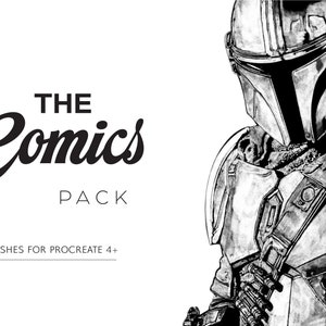 35 The Comics Procreate Pack, procreate comic brushes, procreate manga, procreate comic stamps, Procreate Cartoon and Comic Set
