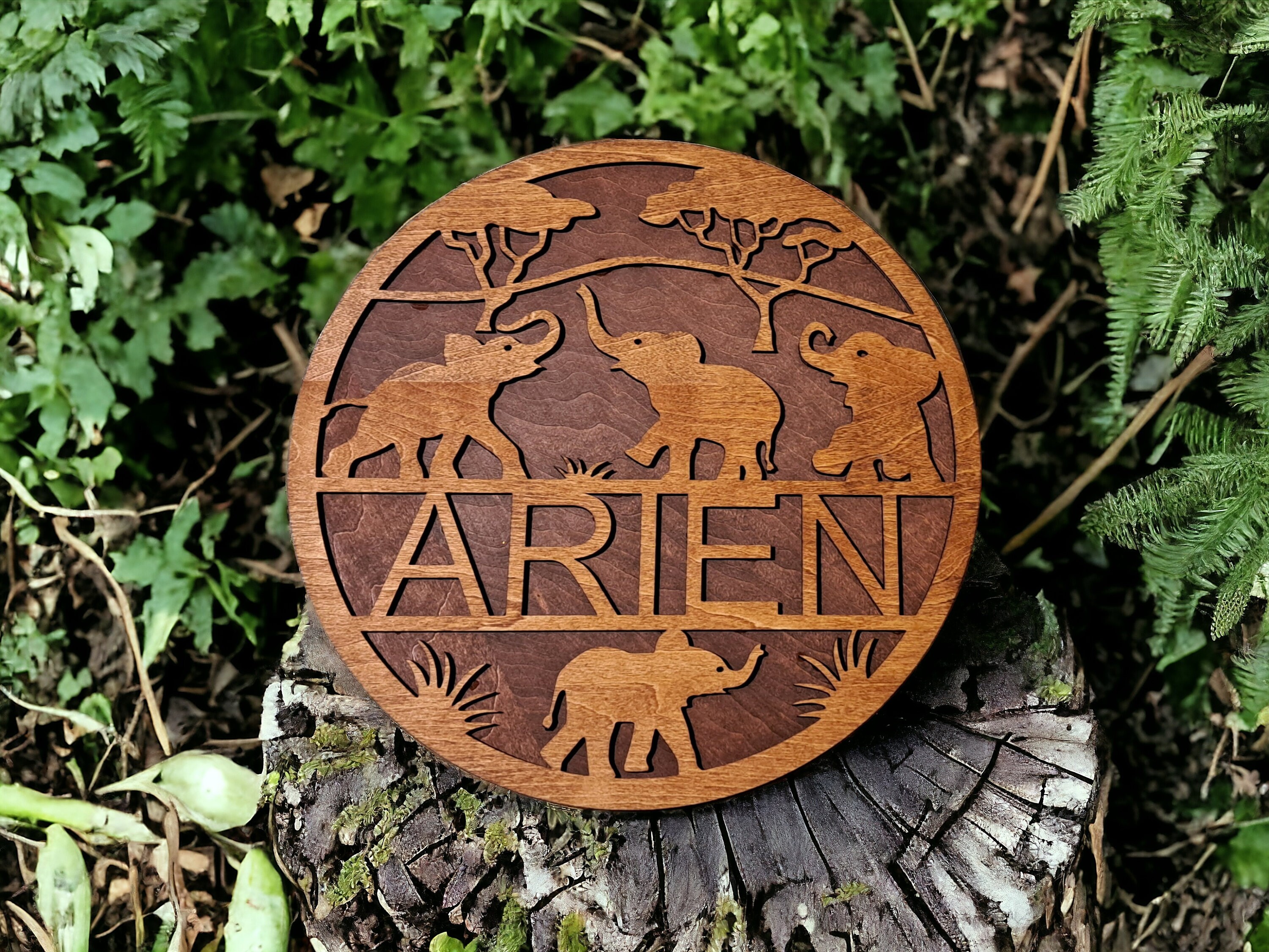 Nome Personalizzato In Legno Con Elefante Decorativo 25 Cm Circa » Arte  Creare – Officina Creativa